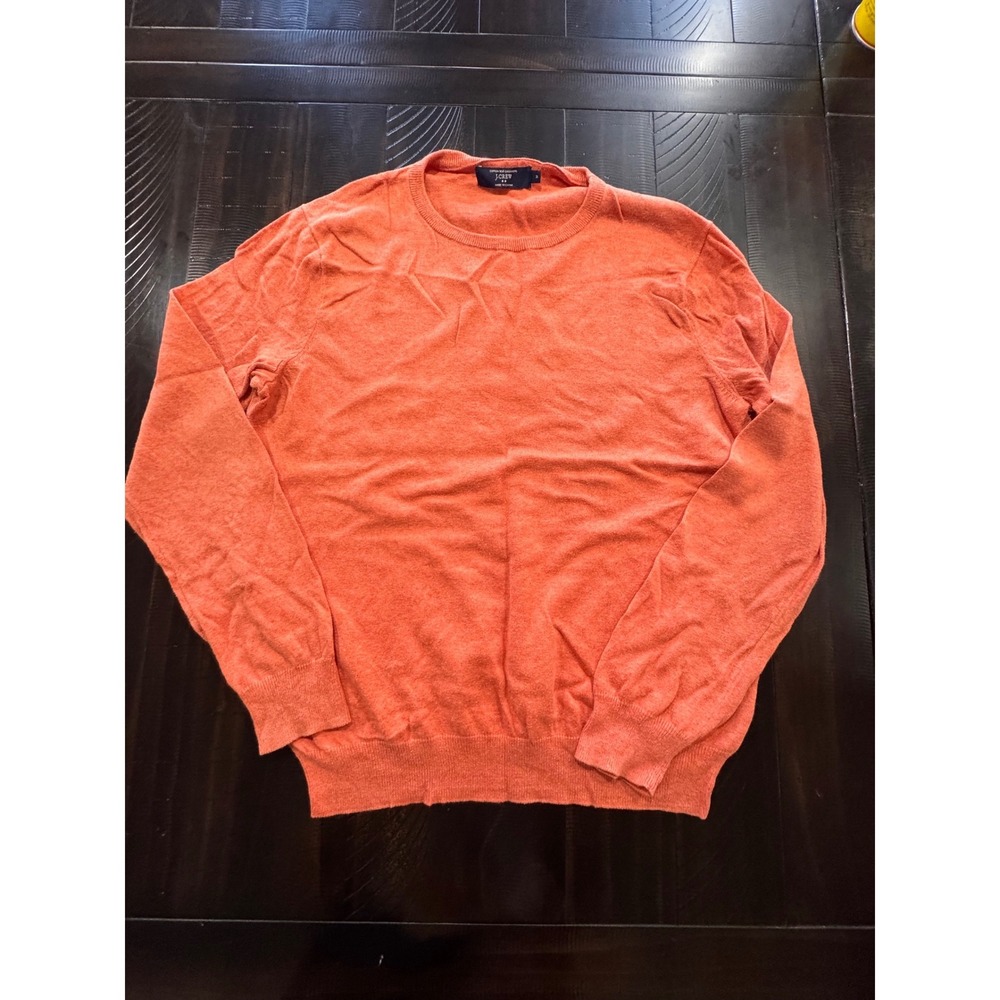 J.Crew Mens Orange Cotton Cashmere Crewneck Sweater Size M 17659 FA12